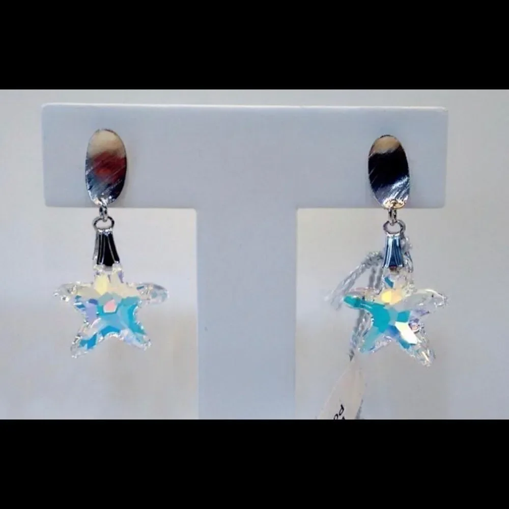 Swarovski Crystals Authentic White Rhodium Star